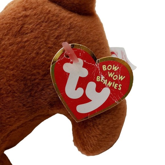 Dachshund Plush Weenie Dog Ty Bow Wow Beanie Stuffed Animal Crinkle - Picture 5 of 10